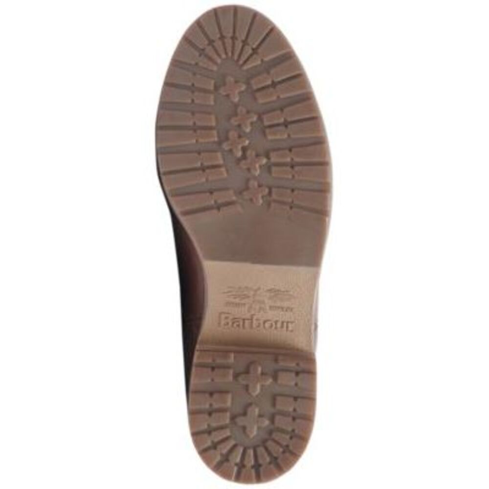 BARBOUR Womens Brown Diamond Quilt Stitched Heel Pull-Tab Camelia Chelsea 6 - Picture 4 of 4
